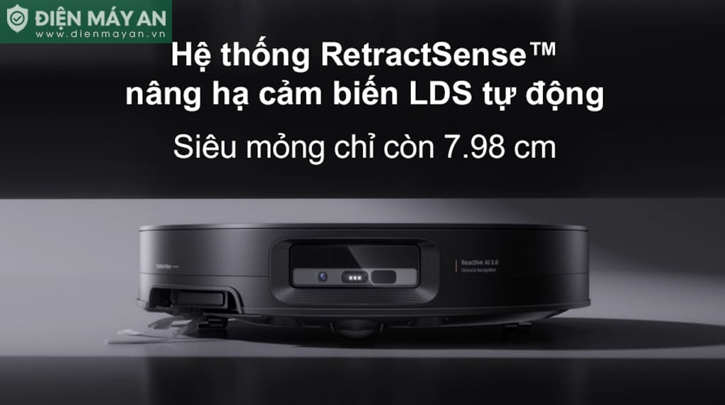 Robot hút bụi lau nhà Roborock Saros 10 - Đen/Trắng